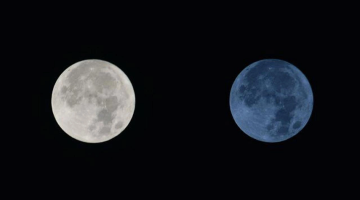 Ay’ın rengi 1 dakikada griden maviye döndü