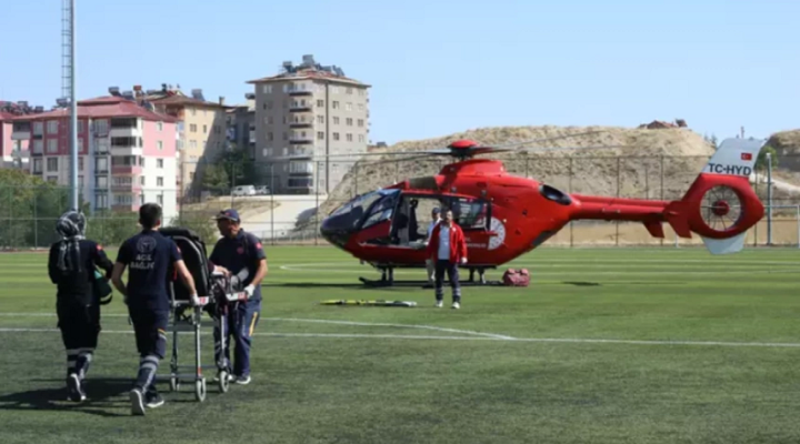 Ambulans helikopter Malatya’da kalp krizi geçiren kişi için havalandı