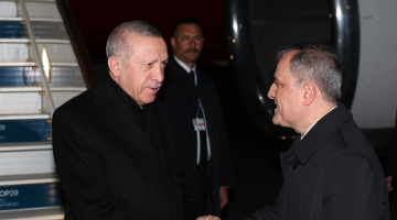 Cumhurbaşkanı Erdoğan, COP29 için Bakü’de